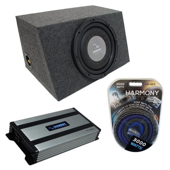 Universal Car Stereo Hatchback Sealed Single 10" Harmony A102 Sub Box HA-A800.1