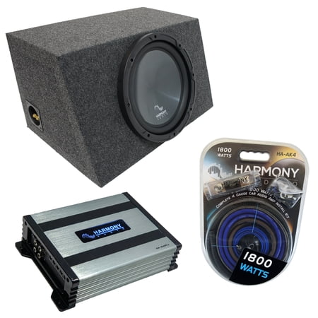 Universal Car Stereo Hatchback Sealed Single 10" Harmony R104 Sub Box HA-A400.1