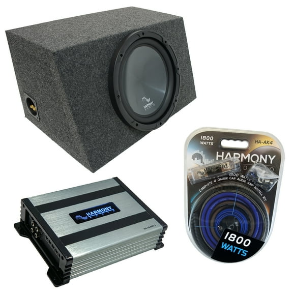 Universal Car Stereo Hatchback Sealed Single 10" Harmony R104 Sub Box HA-A400.1