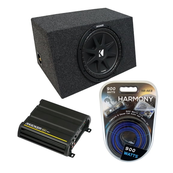 Universal Car Stereo Hatchback Sealed Single 10" Kicker Comp C10 Sub Box CX300.1 - Factory Certified