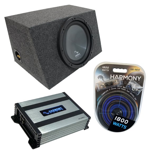Universal Car Stereo Hatchback Sealed Single 12" Harmony R124 Sub Box HA-A400.1