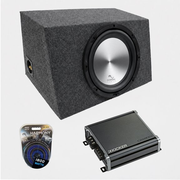 Universal Car Stereo Hatchback Sealed Single 15" Harmony A152 Sub Box & CXA800.1