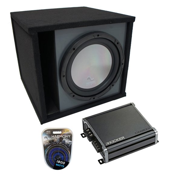 Universal Car Stereo Paintable Ported 12" Harmony A122 Sub Box & CXA800.1