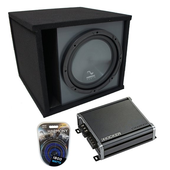 Universal Car Stereo Paintable Ported 15" Harmony R154 Sub Box & CXA800.1