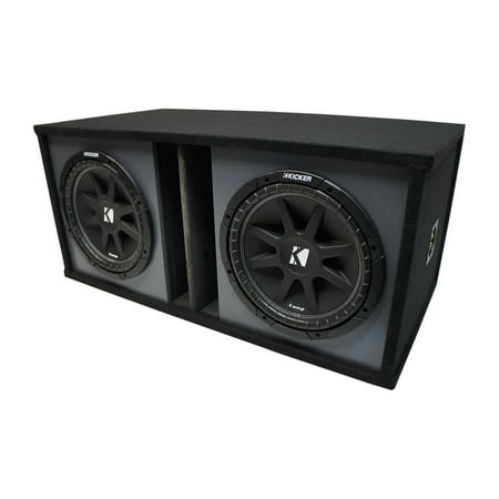 Universal Car Stereo Paintable Ported Dual 10" Kicker Comp C10 Sub Box 2 Ohm