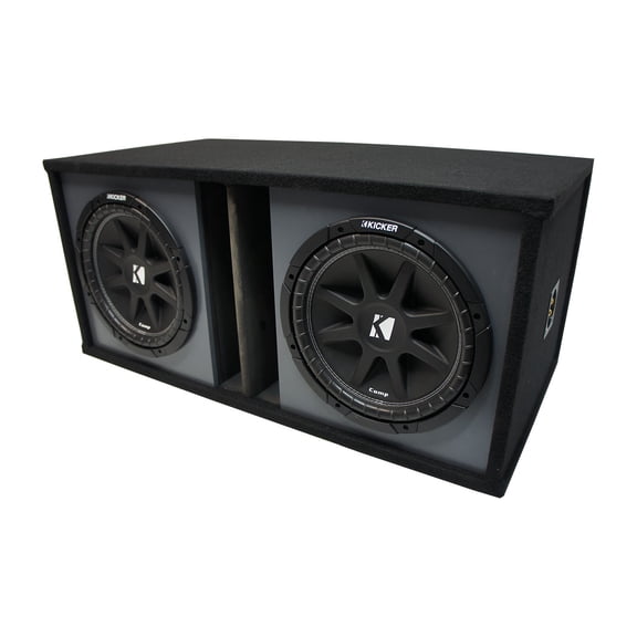 Universal Car Stereo Paintable Ported Dual 15" Kicker Comp C15 Sub Box 2 Ohm