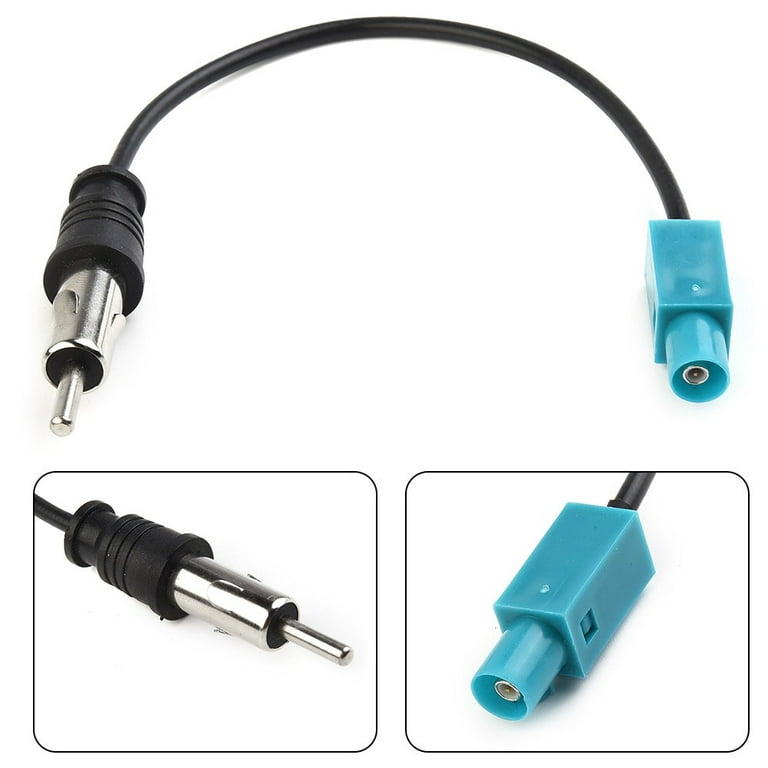 CAR ISO TO DIN MALE AERIAL RADIO STEREO ANTENNA EXTENSION CABLE ADAPTOR -  Cdiscount Auto