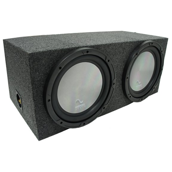 Universal Car Stereo Rearfire Sealed Dual 12" Harmony A122 Sub Box Enclosure