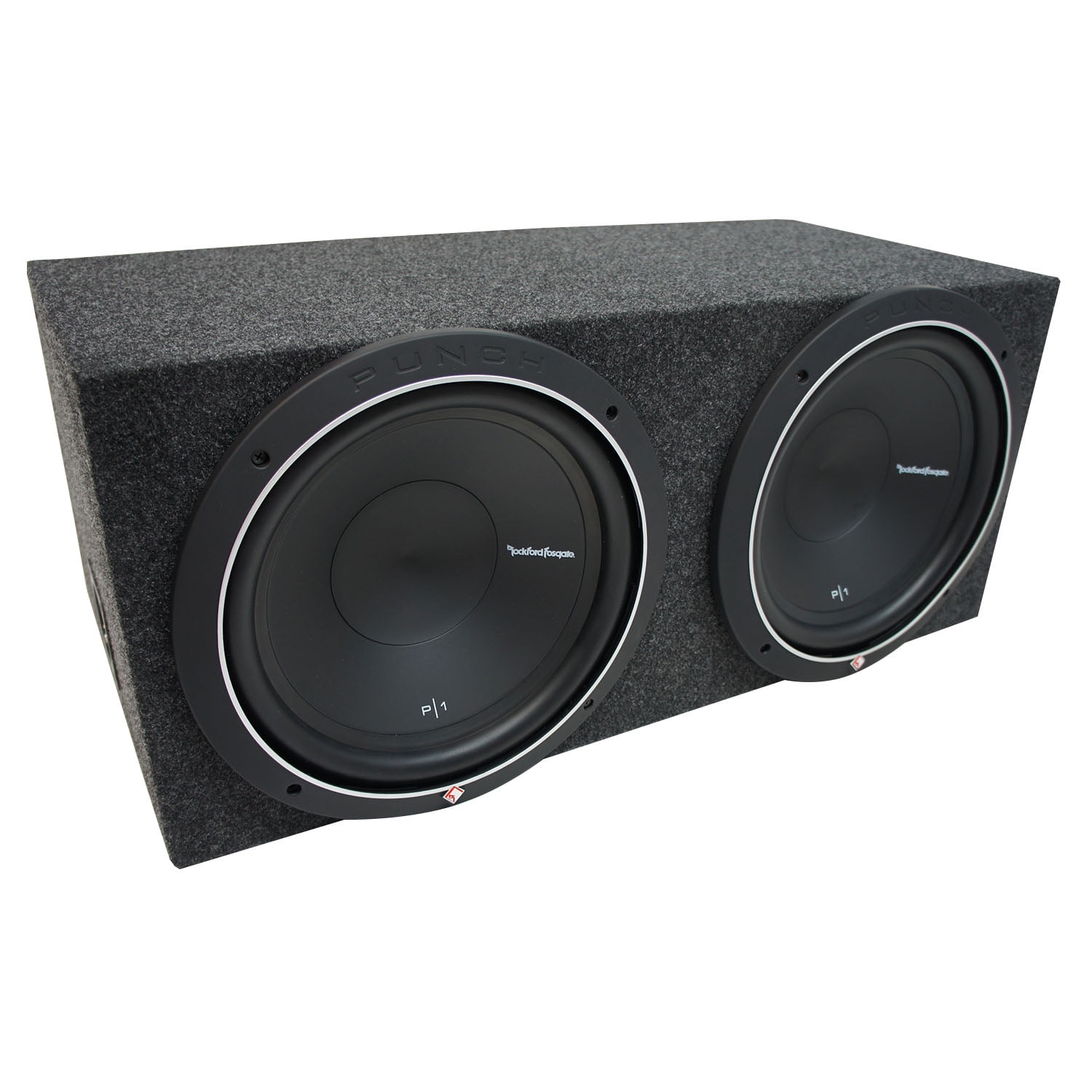 Universal Car Stereo Rearfire Sealed Dual 12 Rockford Punch P1S412 Sub Box 2 Ohm