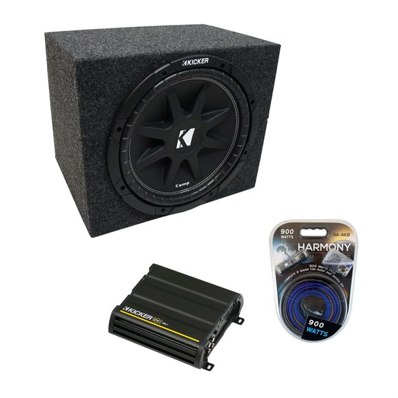 Universal Car Stereo Rearfire Sealed Single 10 Kicker Comp C10 Sub Box CX300.1 - Factory Certified