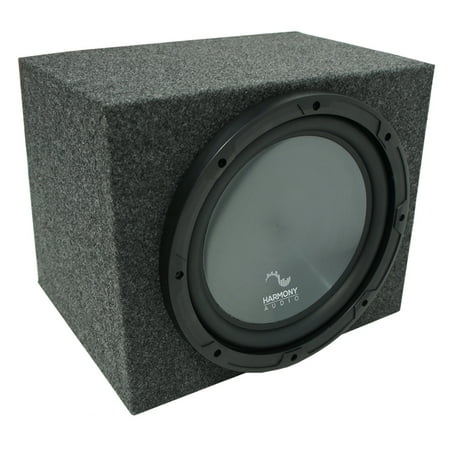 Universal Car Stereo Rearfire Sealed Single 12" Harmony R124 Sub Box Enclosure