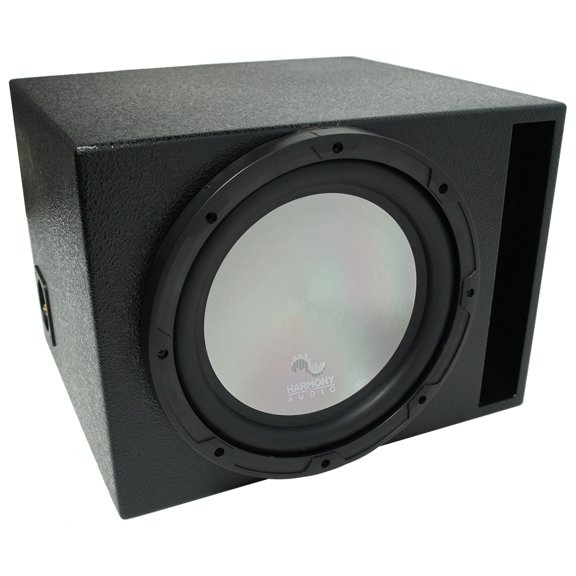 Universal Car Stereo Rhino Coated Ported 10" Harmony A102 Sub Box Enclosure