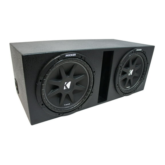 Universal Car Stereo Rhino Coated Ported Dual 12" Kicker Comp C12 Sub Box 2 Ohm
