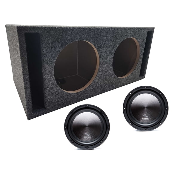 Universal Car Stereo Slotted S Port Dual 10" Harmony A102 Sub Box Enclosure