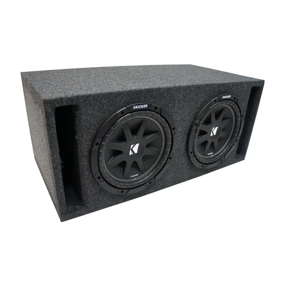 Universal Car Stereo Slotted S Port Dual 15" Kicker Comp C15 Sub Box - 2 Ohm