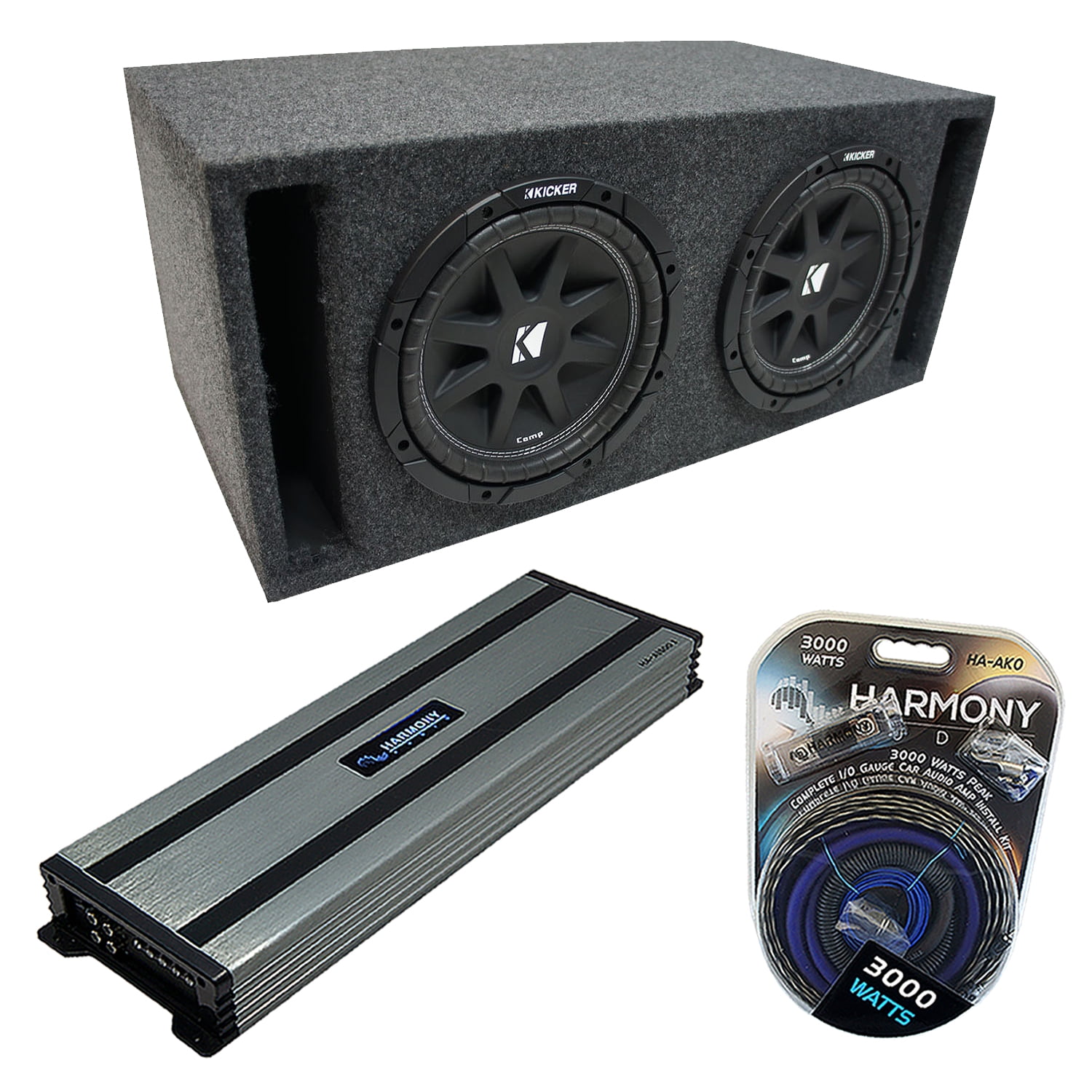 Universal Car Stereo Slotted S Port Dual 15 Kicker Comp