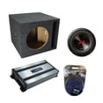 thumbnail image 1 of Universal Car Stereo Slotted S Port Single 10" Alpine Next-Generation R-Series R2-W10D4 Sub Box Enclosure with Harmony HA-A800.1 Amplifier & 4GA Amp Kit, 1 of 6