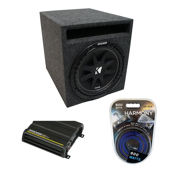 Universal Car Stereo Slotted S Port Single 10" Kicker Comp C10 Sub Box CX300.1 - Factory Certified
