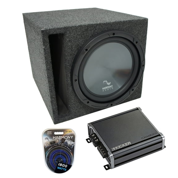 Universal Car Stereo Slotted S Port Single 15" Harmony R154 Sub Box & CXA800.1