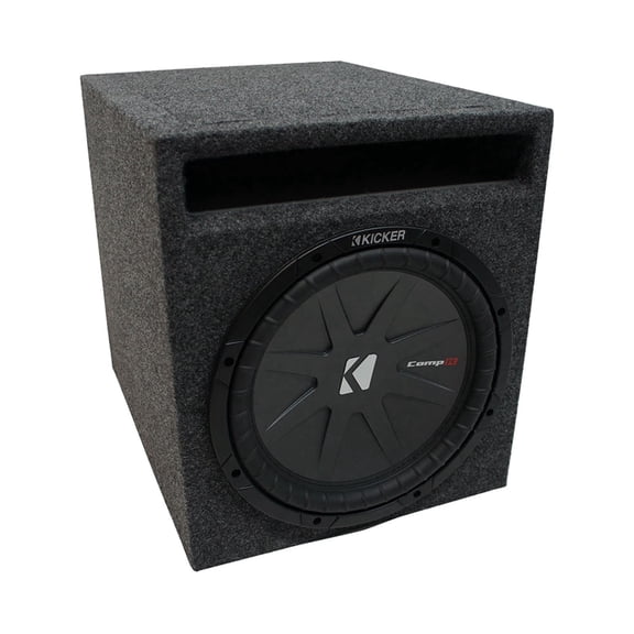Universal Car Stereo Slotted S Port Single 15" Kicker CompR CWR15 Sub Box 2 Ohm