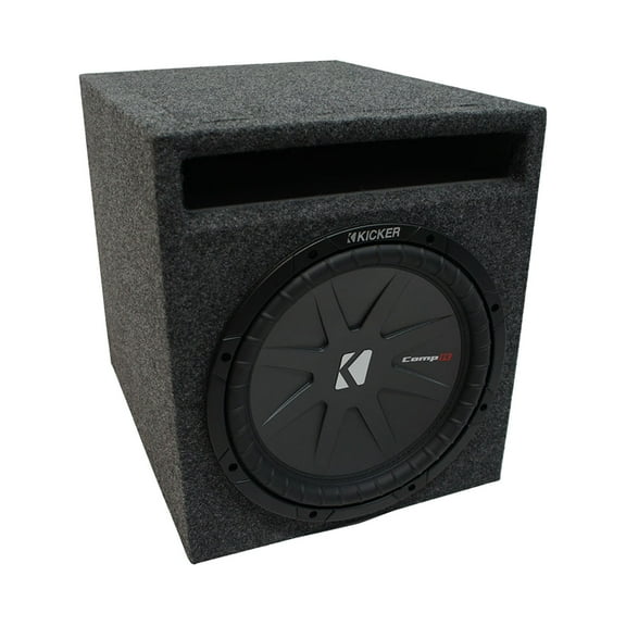 Universal Car Stereo Slotted S Port Single 8" Kicker CompR CWR8 Sub Box 2 Ohm