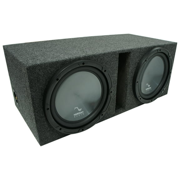 Universal Car Stereo Vented Port Dual 10" Harmony R104 Sub Box Enclosure