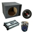 thumbnail image 1 of Universal Car Stereo Vented Port Single 10" Alpine Next-Generation R-Series R2-W10D4 Sub Box Enclosure with Harmony HA-A800.1 Amplifier & 4GA Amp Kit, 1 of 6