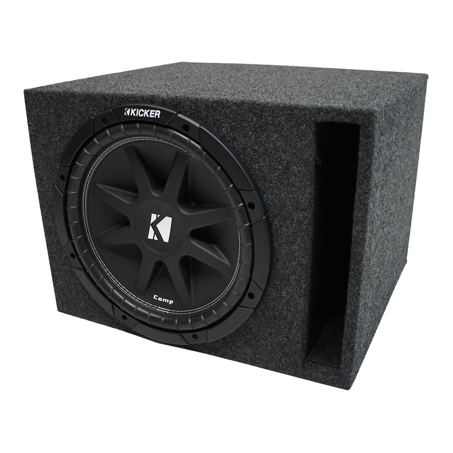 Universal Car Stereo Vented Port Single 10" Kicker Comp C10 Sub Box 4