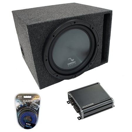 Universal Car Stereo Vented Port Single 12" Harmony Audio R124 Sub Box & CXA4001