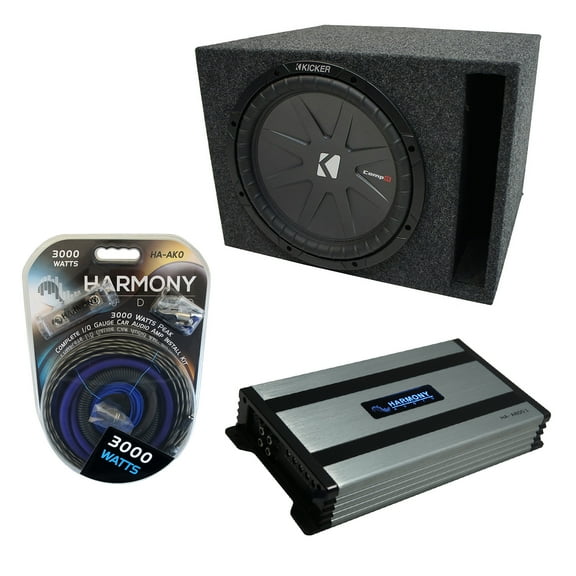 Universal Car Stereo Vented Port Single 15" Kicker CompR CWR15 Sub Box HA-A800.1