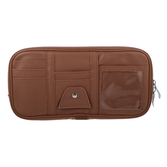 Universal Car Sun Visor Organizer PU LeatherCar Visor Pocket Visor