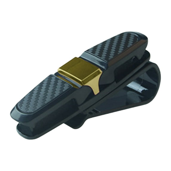 Universal Car Sunglasses Holder Rotatable 180 Clip On Sun Visor Accessory With Card Storage Organizer