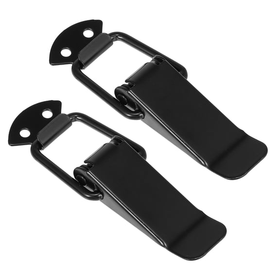Universal Car Trunk Bumper Security Clips Quick Release Hook Black 105x33mm 2pcs