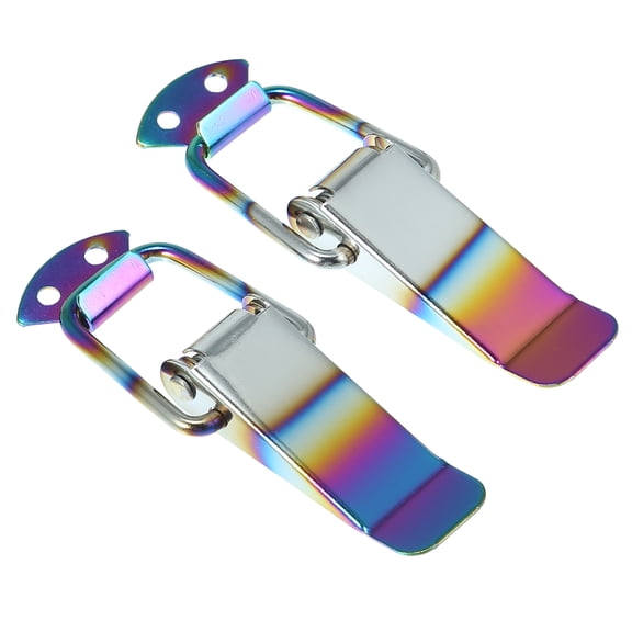 Universal Car Trunk Bumper Security Clips Quick Release Hook Silver Tone Multicolor 105x33mm 2pcs