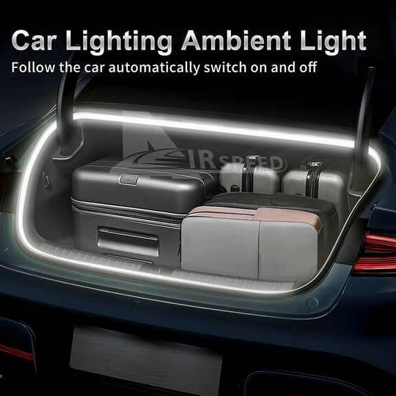 Universal Car Trunk Light LED Ambient Trim Light Atmosphere Light, White Light