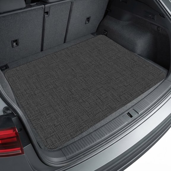 Universal Car Trunk Mat 29"x39", Carbon Black Waterproof Cargo Liner, Non-Slip Durability Cargo Mat, Rustic Farmhouse Solid Color All Weather Rear Trunk Protector for Car SUV