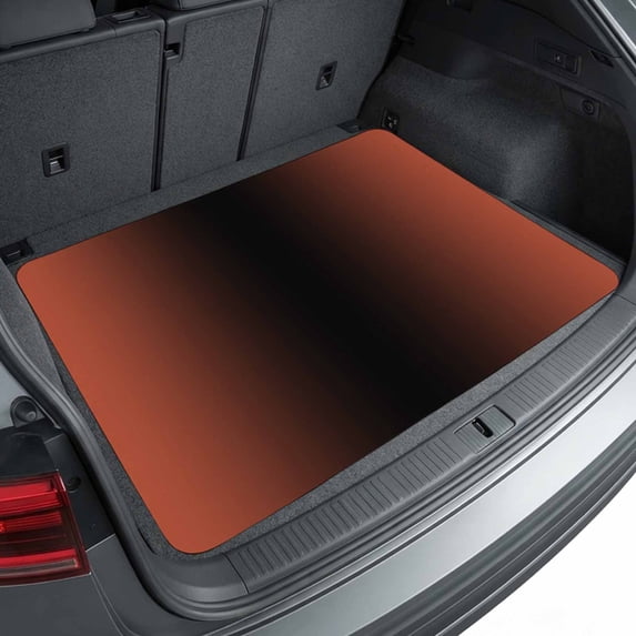 Universal Car Trunk Mat 29"x39", Red Black Ombre Waterproof Cargo Liner, Non-Slip Durability Cargo Mat, Modern Gradient Abstract Art All Weather Rear Trunk Protector for Car SUV