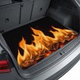 thumbnail image 1 of Universal Car Trunk Mat 37"x54", Abstract Yellow Flame Waterproof Cargo Liner, Non-Slip Durability Cargo Mat, Flickering Fire Pattern Black All Weather Rear Trunk Protector for Car SUV, 1 of 9