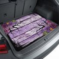 thumbnail image 1 of Universal Car Trunk Mat 37"x54", Halloween Waterproof Cargo Liner, Non-Slip Durability Cargo Mat, Fall Farmhouse Horror Floral Trees Wooden Purple All Weather Rear Trunk Protector for Car SUV, 1 of 9