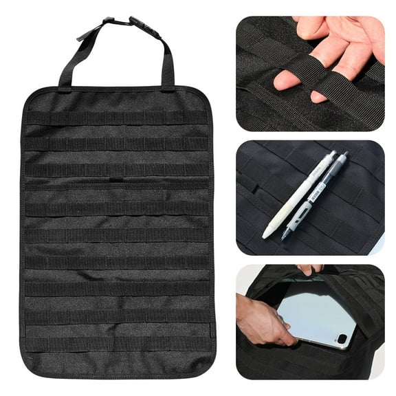 Universal Car Vehicle Seat Back Cover Organizer Tactical Panel MOLLE Storage Bag Protector