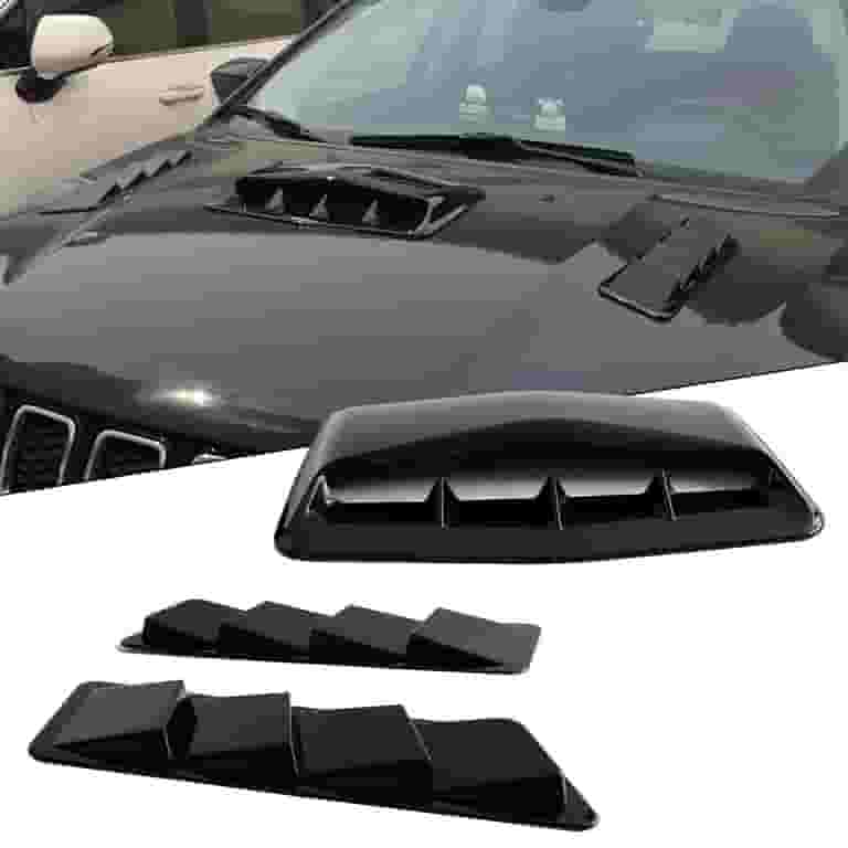 Fake Engine Intake Black Car Polish Universal 3D Fake Car Vents Decorative HD-701 Air Flow ...