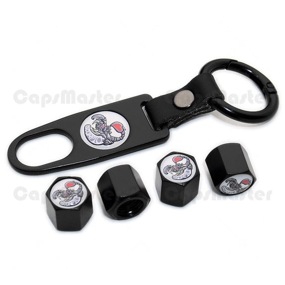 Universal Car Wheel Tire Valve Dust Stem Air Cap Keychain 12 Constellations Logo