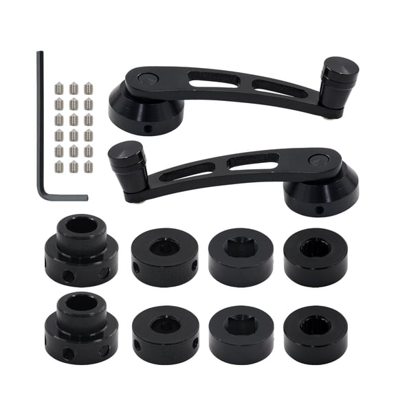 Universal Car Window Crank Handle: Black Winder for Car Wagon Door - Set of 2 - Easy and Convenient Window Control - Enhance Your Vehicles Functionality