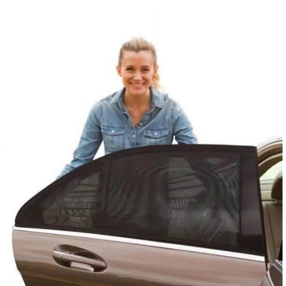 Universal Car Window Screens, Sunshade for Front and Rear Windshield, Mesh Fabric Sunscreens, Blocks Heat and UV Rays, Machine Washable, Compact Foldable Design