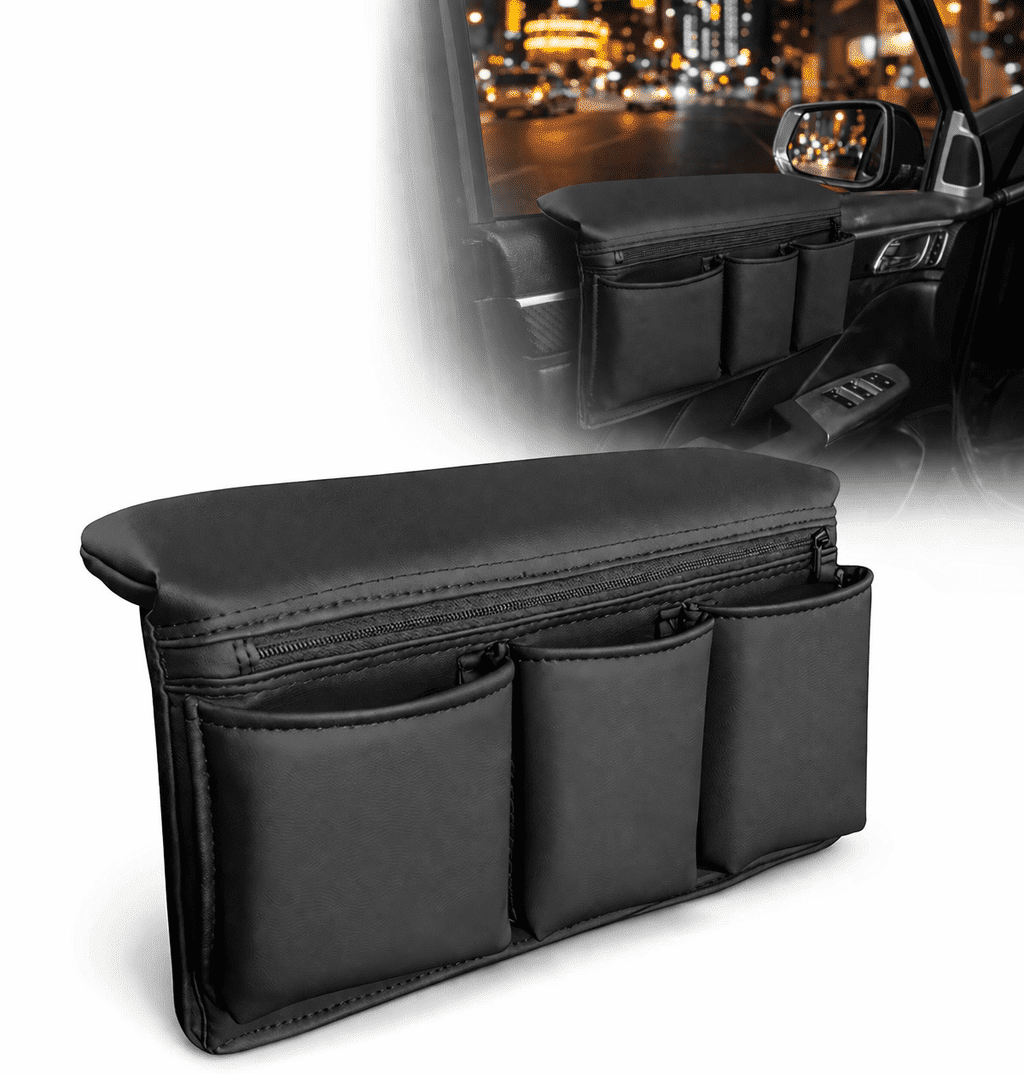 Universal Car Window Side Storage Box - Large Capacity No-Glue Hook ...