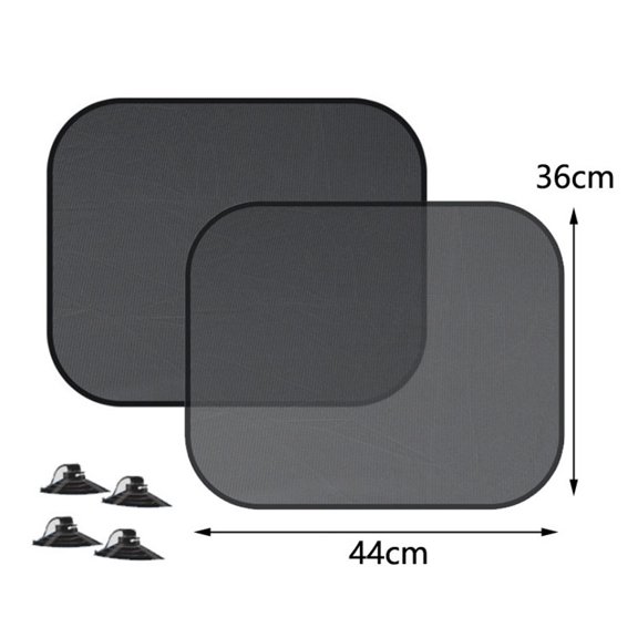 Universal Car Window Sun Shade Easy Install Black Mesh Suction Cup Sun Protection Heat Block Privacy Screen for Car Van SUV 5PCS