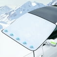 thumbnail image 1 of Universal Car Windshield Snow Cover, All Season Frost Ice Shield Protector with Magnets, Waterproof Sunshade for Winter Snowfall & Summer UV Protection, Fits Sedans SUVs Trucks Vehicles, 1 of 9