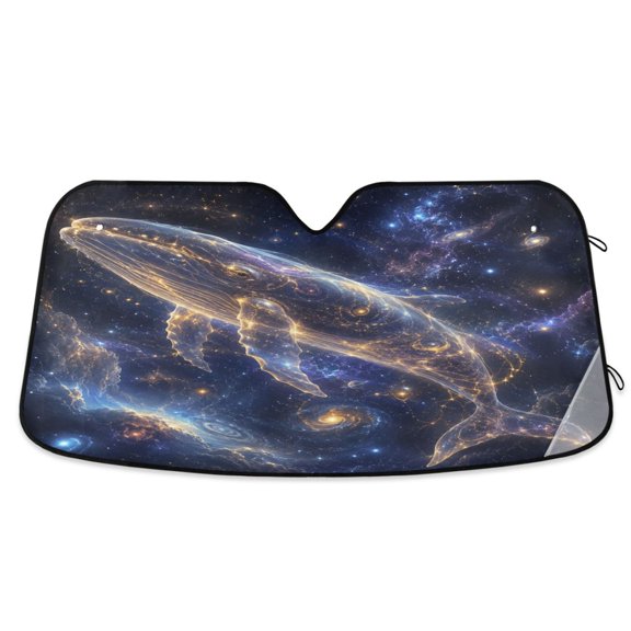 Universal Car Windshield Sunshade Foldable Design Keeps Vehicle Cool & Fresh Translucent Spirit Whale S
