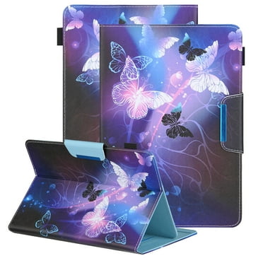Universal Case for 7.0 Inch Tablet, for 7 Inch Android Tablet /Vankyo MatrixPad Z1 7 Inch /Onn. 7" Tablet /RCA Voyager 7" /Lenovo Tab M7 7" Tablet /Fire 7 Tablet /Galaxy Tab 3/4/A 7.0" (Q Butterfly)