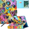thumbnail image 1 of Universal Case for 7.9-8.5 Inch Tablet, Newshine PU Leather Stand Folio Case for iPad Mini 1/2/3/4, Galaxy Tab 3/4/Note 8.0, Amazon Kindle Fire HD/HDX 8.0 and Other 8.0" Models - Blue Heart, 1 of 8
